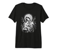 Santísima Virgen María Sosteniendo al Niño Jesús Sagrado Camiseta Premium