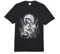 Santísima Virgen María Sosteniendo al Niño Jesús Sagrado Comfort Colors Adult Heavyweight T-Shirt