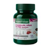 Santiveri Gominolas Cabello, Uñas y Piel – Biotina, Vitaminas, Zinc y Selenio – 60 gominolas