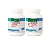SANTIVERI - Cloruro Magnésico, Complemento Alimenticio a Base de Magnesio, Ayuda a Disminuir el Cansancio y Contribuye al Normal Estado de Músculos, Huesos y Sistema Nervioso - 2 x 230 Comprimidos