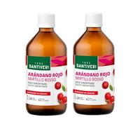 SANTIVERI - Concentrado de Arándano Rojo con Alto Contenido en Proantocianidinas 180mg/100ml, Sin Azúcar - Pack de 2 x 490 ml