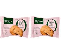 SANTIVERI - Galletas Arándanos Triple Zero, Galletas Crujientes con Avena Integral y Arándanos Rojos, Altas en Fibra, Sin Edulcorantes, Sin Azúcar Añadido Ni Gluten, Vegano - 3 Unidades, 28 g