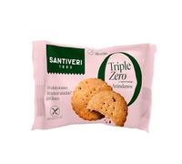 SANTIVERI - Galletas Arándanos Triple Zero - Galletas Crujientes con Avena Integral y Arándanos Rojos, Altas en Fibra, Sin Edulcorantes, Sin Azúcar Añadido, Sin Gluten - Vegano - 3 Unidades, 28 g