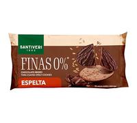 SANTIVERI - Galletas Finas 0% Espelta y Chocolate Negro