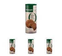 SANTIVERI - Galletas Nibs Cacao Triple Zero, Galletas Crujientes con Avena Integral y Cacao, Altas en Fibra, Sin Edulcorantes, Sin Azúcar Añadido Ni Gluten, Vegano - 210 g (Paquete de 4)