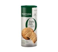 SANTIVERI - Galletas Original Triple Zero, Galletas Crujientes con Avena Integral, Altas en Fibra, Sin Edulcorantes, Sin Azúcar Añadido Ni Gluten, Vegano - 200 g