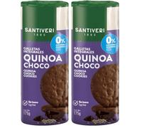 Santiveri - Galletas Quinoa Chocolate 0% - 175g (Paquete de 2)