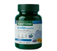 SANTIVERI - Gominolas de Melatonina 1,95 mg - GABA y Lavanda - 60 Gummies | Ayuda a conciliar el sueño - Extractos vegetales que favorecen la relajación - Sabor arándano