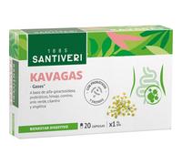 Santiveri - Complemento alimenticio Kavagas con alfa-galactosidasa y probióticos - 20 cápsulas