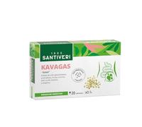 SANTIVERI - Kavagas, Complemento Alimenticio a Base de Alfa-Galactosidasa, Probióticos, Hinojo, Comino, Anís Verde, Cilantro y Angélica, Contribuye al Bienestar Digestivo y Gases - 20 Cápsulas