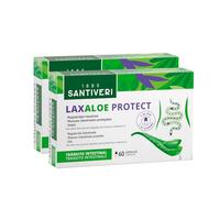 SANTIVERI - LaxAloe Protect, Complemento Alimenticio a Base de Cáscara Sagrada, Sen, Hinojo, Aloe y Vitamina A, que Ayudan a Mantener la Regularidad Intestinal - Pack de 2 x 60 Cápsulas