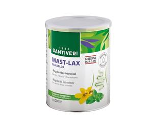 Santiveri MAST-LAX SANAFLOR - Complemento Alimenticio con Sen | El Sen Contribuye a la Regularidad del Tránsito Intestinal | Con Hibisco y Hierbabuena | Formato Masticable o Infusión | 75 g