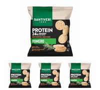 SANTIVERI - Mini Tortitas Proteicas Sabor Romero, Snack Proteico con 24 g de Proteína, Alto en Fibra, con Aceite de Oliva, Sin Gluten ni Lactosa - 50 g (Paquete de 4)