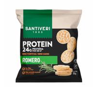 SANTIVERI - Mini Tortitas Protein Romero, Tortitas con 24 g de Proteína, Fibra y Aceite de Oliva, Ayuda a la Masa Muscular, Bajo Contenido en Grasas, Sin Gluten Ni Lactosa - 50 g