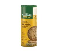 SANTIVERI - Noglut María, Galletas María Sin Gluten - Altas en Fibra, Sin Grasa de Palma, Sin Huevo Ni Lactosa, Vegano - 180 g