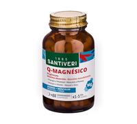 SANTIVERI - Q-Magnésico , Complemento Alimenticio con Magnesio Bisciglinato, Ayuda a Disminuir el Cansancio y Contribuye al Normal Estado de Músculos, Huesos y Sistema Nervioso - 88 Comprimidos