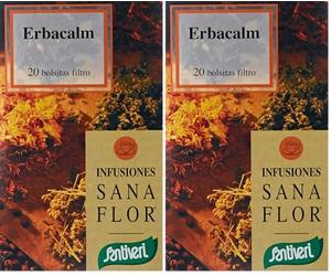 Santiveri - Sanaflor Erbacalm Infusión - 20 Bolsitas (Paquete de 2)