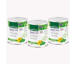 SANTIVERI - Sanaflor Mast-Lax, Complemento Alimenticio a Base de Plantas como Sen, Hibisco y Hierbabuena, Ingredientes que Contribuyen al Tránsito Intestinal - 3 x 75 g
