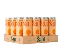 Santiveri - SANT Smart Drink, Bebida con Zumo Natural de Frutas y Fibra Prebiótica, Bajo en Calorías, Sin Azúcares, Ni Edulcorantes Artificiales - 12 Latas x 330 ml (Pack de 12, Naranja-Mango)