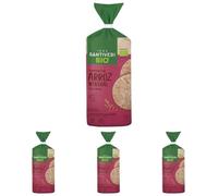 SANTIVERI - Tortitas Bio de Arroz Integral BIO - Con Fibra y Bajo Contenido de Grasas Saturadas - Ingredientes Procedents de Agricultura Ecológica - Vegano - 100g (Paquete de 4)