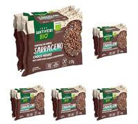 Santiveri - Tortitas de Arroz y Trigo Sarraceno con Chocolate Negro BIO - Sin Gluten - Con Fibra, con Ingredientes Ecológicos - 3x37g (Paquete de 5)