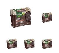 SANTIVERI - Tortitas Espelta Chocolate Negro Bio, Tortitas Ecológicas Bañadas en Chocolate Negro, Alto en Fibra, Sin Huevo - 102 g (Paquete de 5)