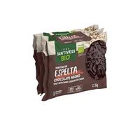 SANTIVERI - Tortitas Espelta Chocolate Negro Bio, Tortitas Ecológicas Bañadas en Chocolate Negro, Alto en Fibra, Sin Huevo - 102 g