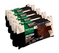 SANTIVERI - Tostadas Proteicas bañadas con Chocolate Proteico - 25g de Proteína por 100g - Bajo Intake Calórico (sólo 106kcal por ración), Con Fibra (Paquete de 4)