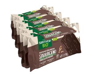 Santiveri - Tostadas Sarraceno Bañadas Choco Negro (Paquete de 4)