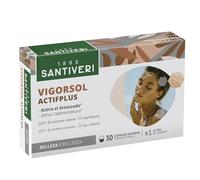 SANTIVERI - Vigor Sol Actif Plus perlas / 30 perlas a base de aceite de onagra, betacaroteno natural, coenzima Q10, vitaminas y minerales