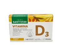 SANTIVERI Vitamina D3 Colecalciferol 2000 UI - 60 Comprimidos Veganos - Para Huesos, Dientes y Sistema Inmunitario