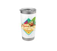 Santo Domingo Caribe República Dominicana Retro Vintage Vaso térmico de acero inoxidable de doble pared