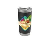 Santo Domingo Caribe República Dominicana Retro Vintage Vaso térmico de acero inoxidable de doble pared