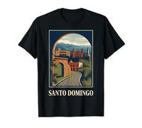 Santo Domingo República Dominicana Retro Viaje Diseño Camiseta