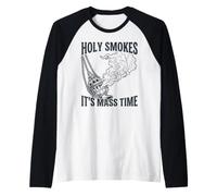 Santo Fuma su Tiempo de Misa incensario católico Camiseta Manga Raglan