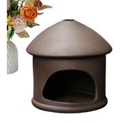 Santo Holder, Smudge Bowl, Meditation Ceramic Spiritual Incienso Heat-Resistant Elegant Relaxation Versátile Multifunctional Burning Tray for Room, Black
