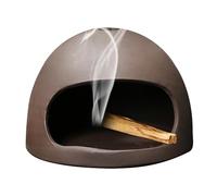Santo Holder, Smudge Bowl, Meditation Ceramic Spiritual Incienso Heat-Resistant Elegant Relaxation Versátile Multifunctional Burning Tray for Room, Black