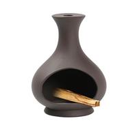 Santo Holder, Smudge Bowl, Meditation Ceramic Spiritual Incienso Heat-Resistant Elegant Relaxation Versátile Multifunctional Burning Tray for Room, Black