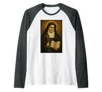 Santo Icono Católico de Santa Edith Stein Camiseta Manga Raglan