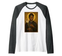 Santo Icono Católico de Santa Josefina Bakhita Camiseta Manga Raglan