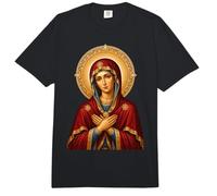 Santo Icono Ortodoxo Oriental de la Madre María Theotokos Comfort Colors Adult Heavyweight T-Shirt