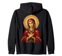Santo Icono Ortodoxo Oriental de la Madre María Theotokos Sudadera con Capucha