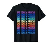 Santo Tomé y Príncipe Colorido Camiseta