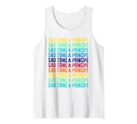 Santo Tomé y Príncipe Colorido Camiseta sin Mangas