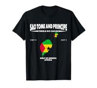 Santo Tomé y Príncipe Mapa Diseño con Coordenadas & Apodo Camiseta
