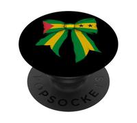 Santo Tomé y Príncipe São Toméan Orgullo Bandera Chica Coqueta PopSockets PopGrip Adhesivo