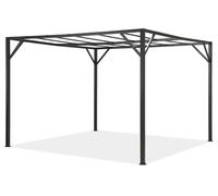 Santorini 4 x 4 m pérgola de metal antracita para terraza Garden Point