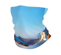 Santorini - Diadema con estampado de isla griega con vista al mar para exteriores, tubo deportivo, bandana para el cuello, bufanda para ciclismo, correr