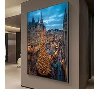 Santorini Diamond Painting Grande 110x80cm,Kit Manualidades Adultos 5D Diamond Art,Kit Pintura de Diamante Ciudad Manualidades Adultos,DIY Cuadro de Diamantes Cristal para Decoración Hogar,Gifts W-687