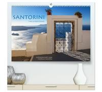 Santorini Fira & Firostefani (hochwertiger Premium Wandkalender 2026 DIN A2 quer), Kunstdruck in Hochglanz: Santorini Fira & Firostefani